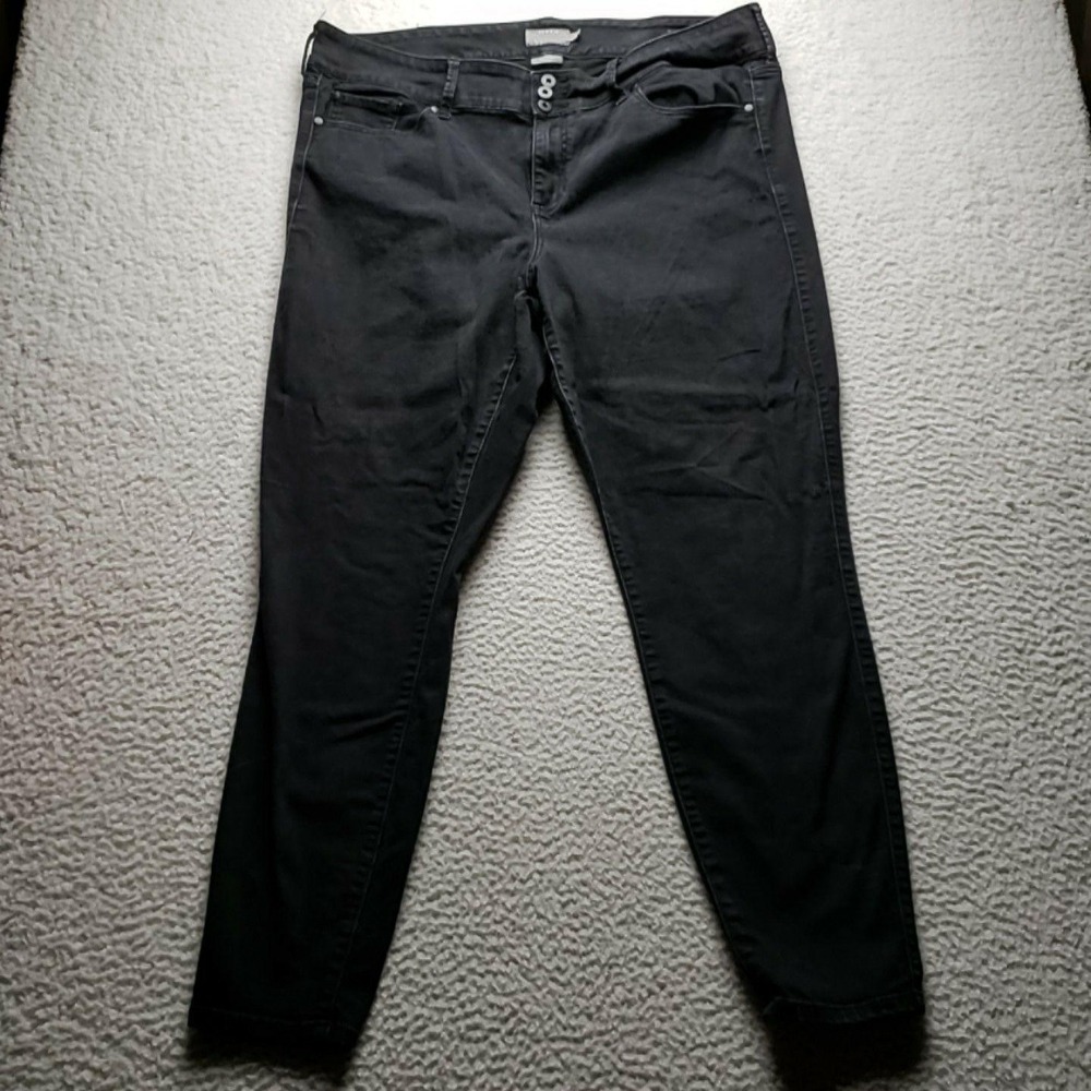 Torrid Jeans Womens Plus 24 Black Dark Wash Super Soft Jegging Denim Pants